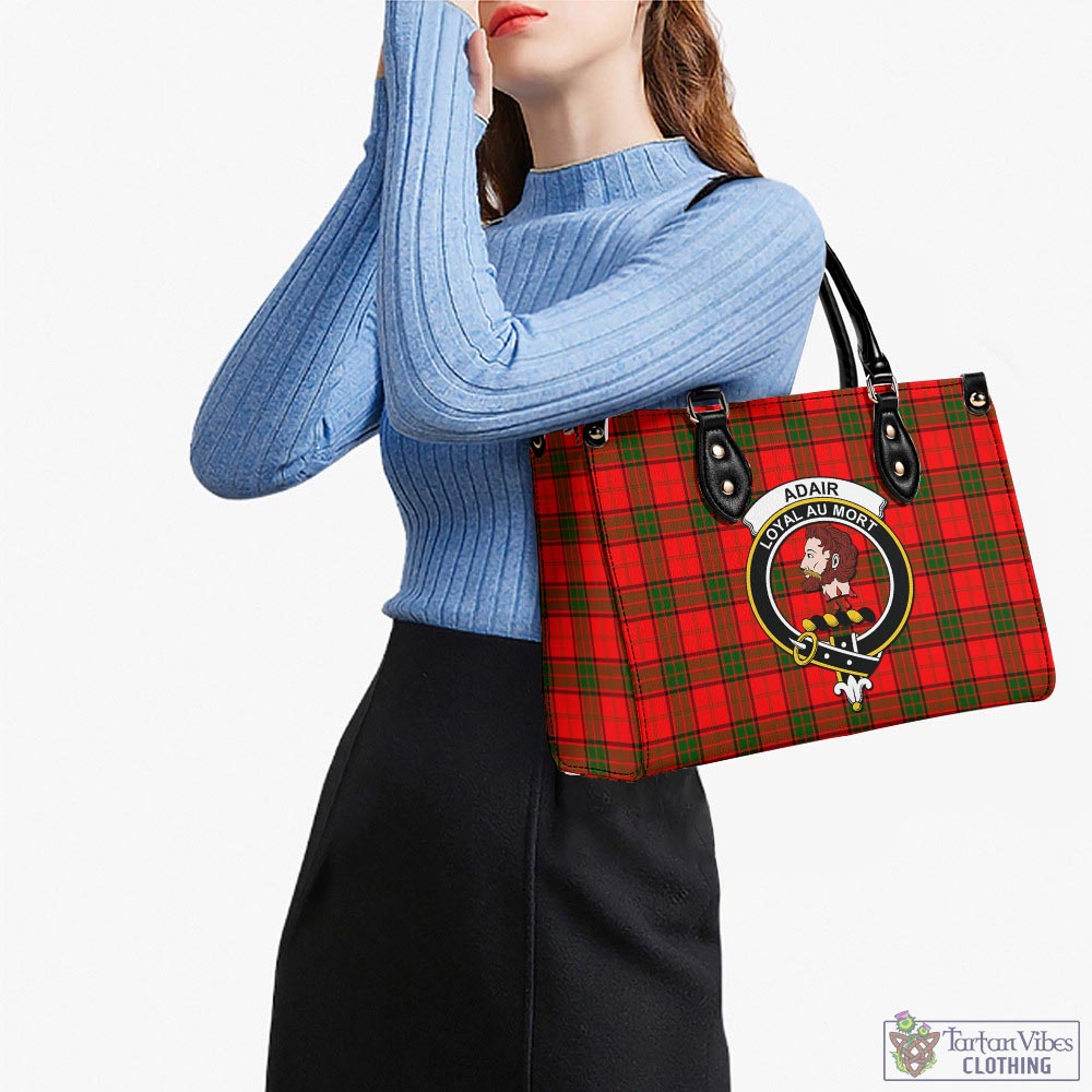 Tartan Vibes Clothing Adair Tartan Luxury Leather Handbags with Family Crest