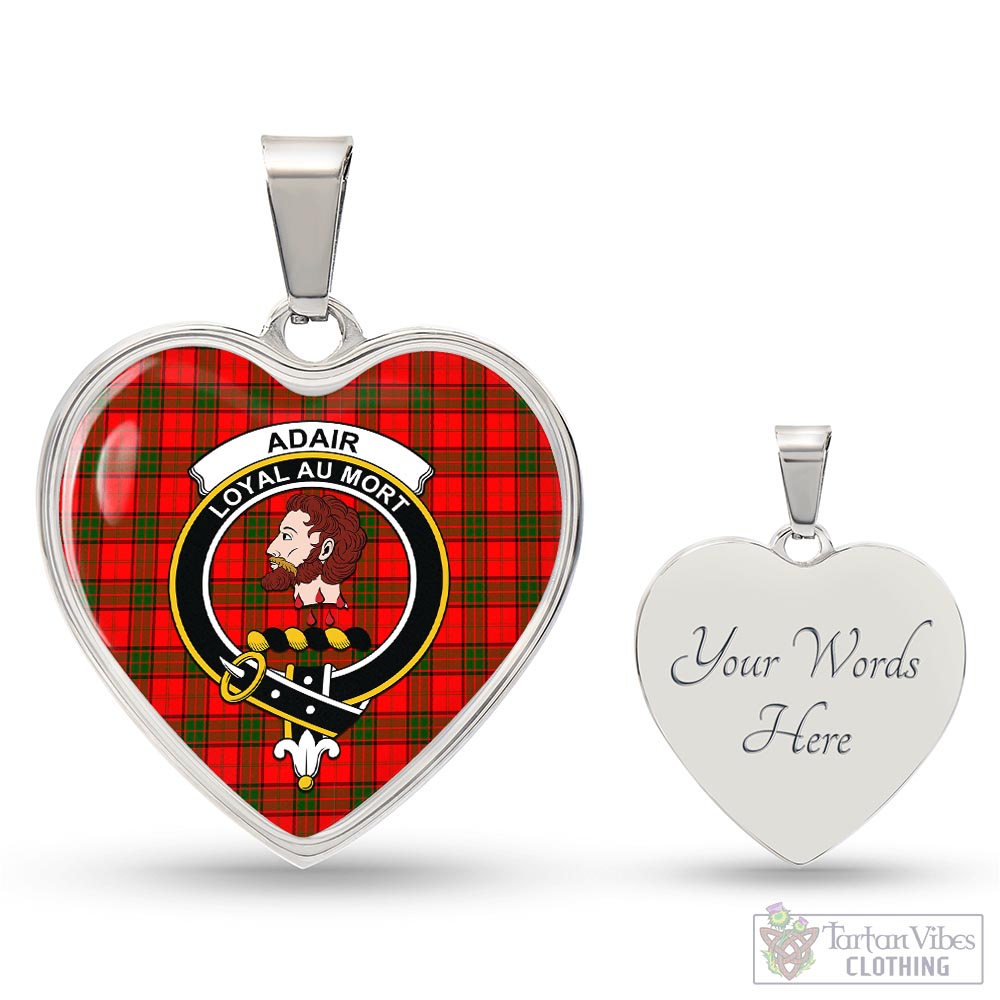 Tartan Vibes Clothing Adair Tartan Heart Necklace with Family Crest