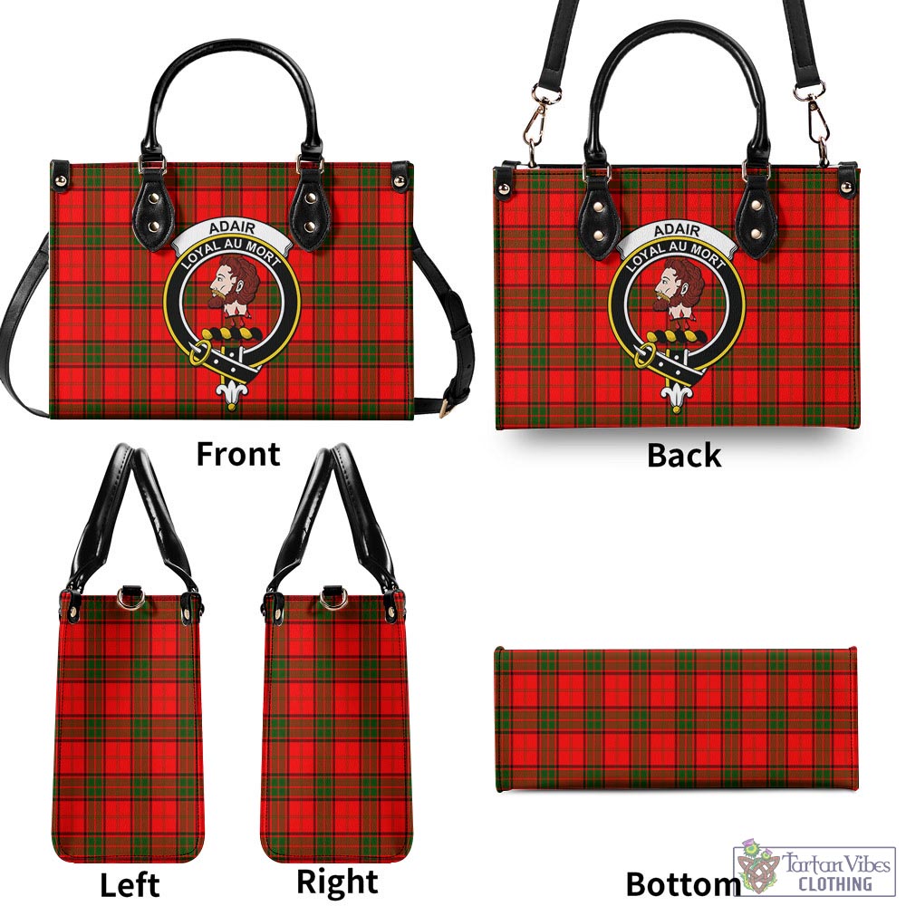 Tartan Vibes Clothing Adair Tartan Luxury Leather Handbags with Family Crest