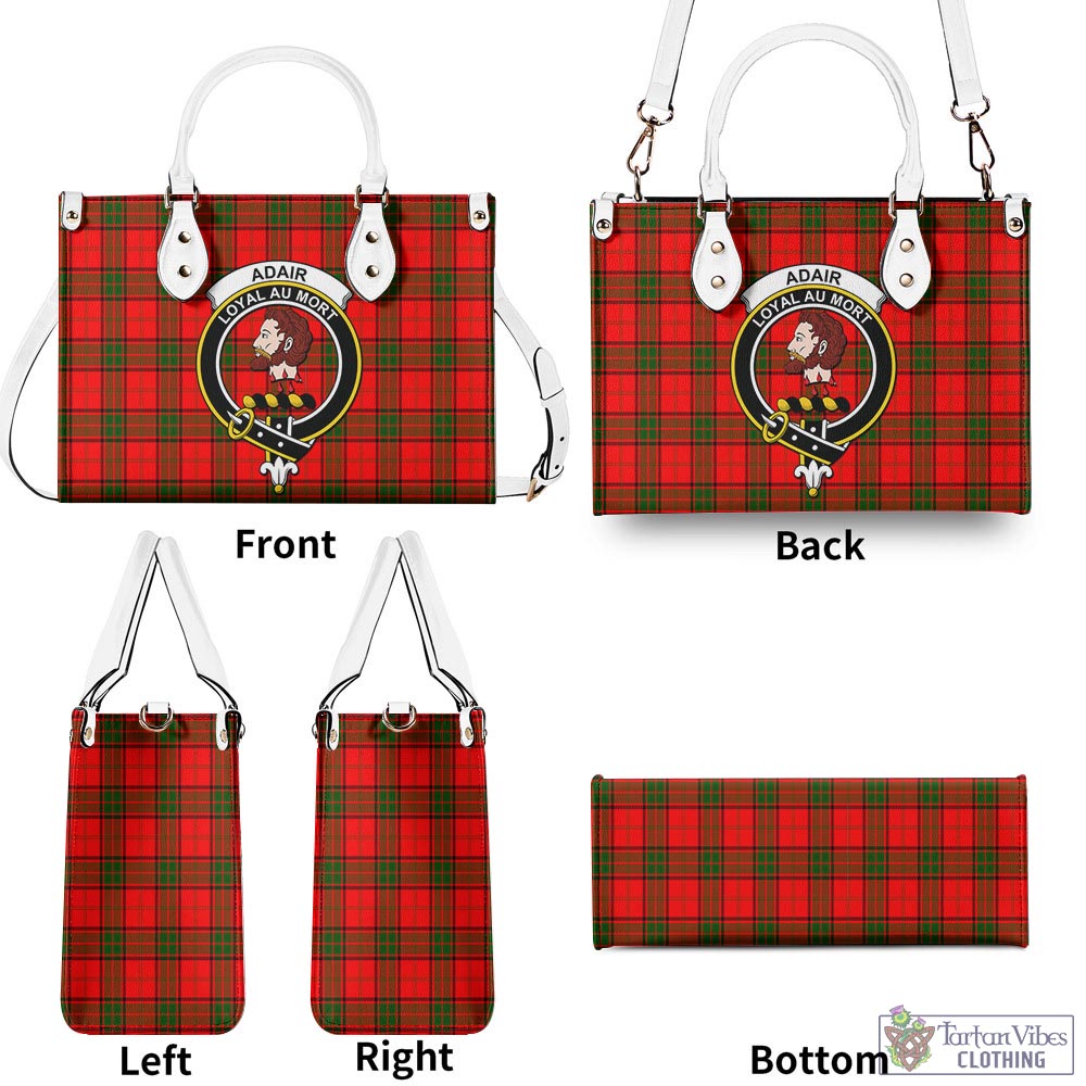 Tartan Vibes Clothing Adair Tartan Luxury Leather Handbags with Family Crest