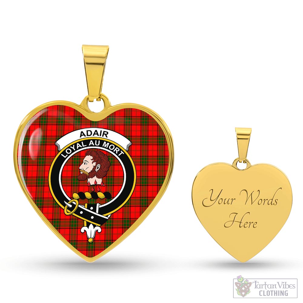 Tartan Vibes Clothing Adair Tartan Heart Necklace with Family Crest