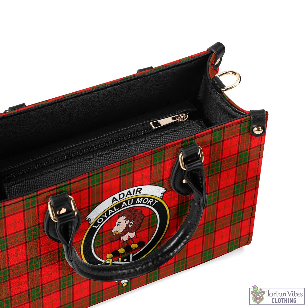 Tartan Vibes Clothing Adair Tartan Luxury Leather Handbags with Family Crest