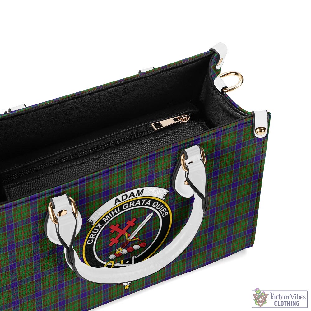 Tartan Vibes Clothing Adam Tartan Luxury Leather Handbags with Family Crest