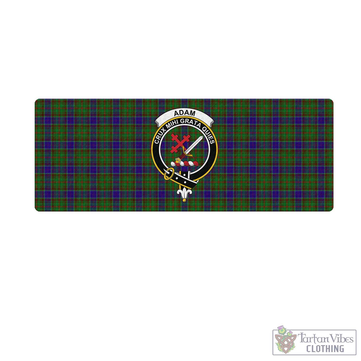 Tartan Vibes Clothing Adam Tartan Mouse Pad with Family Crest