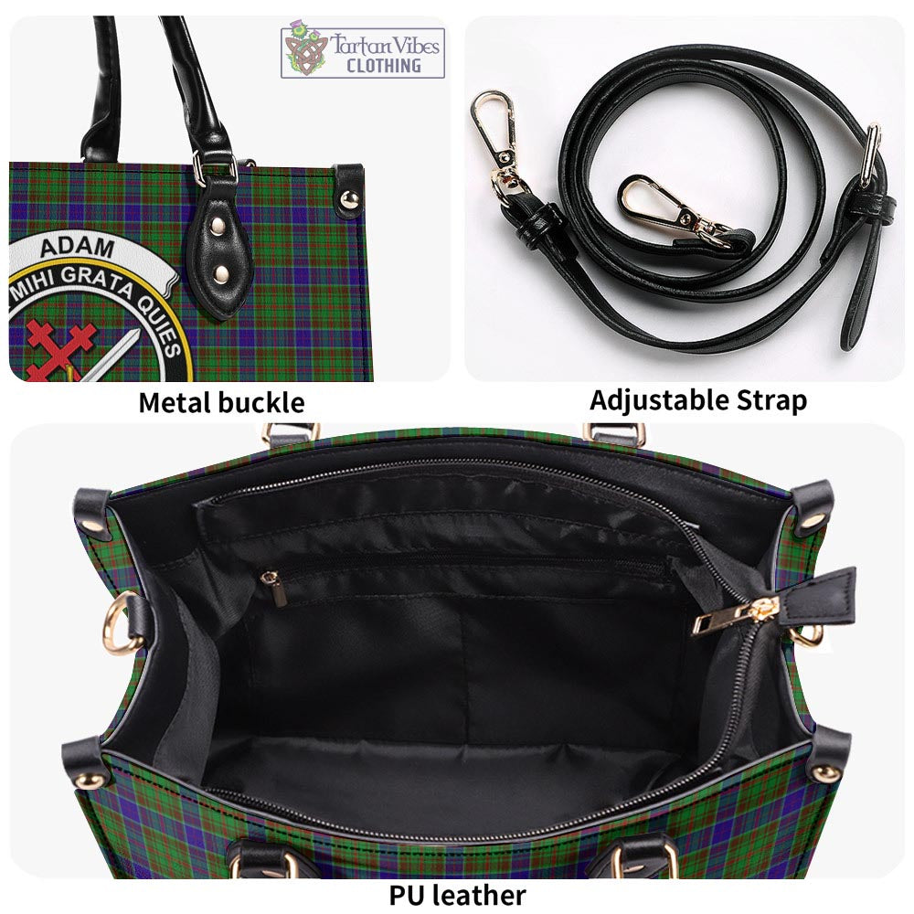 Tartan Vibes Clothing Adam Tartan Luxury Leather Handbags with Family Crest