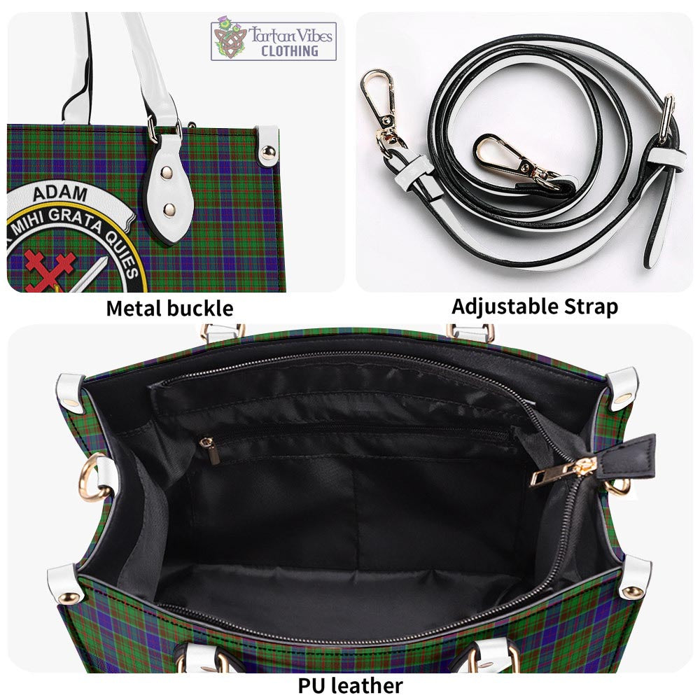 Tartan Vibes Clothing Adam Tartan Luxury Leather Handbags with Family Crest