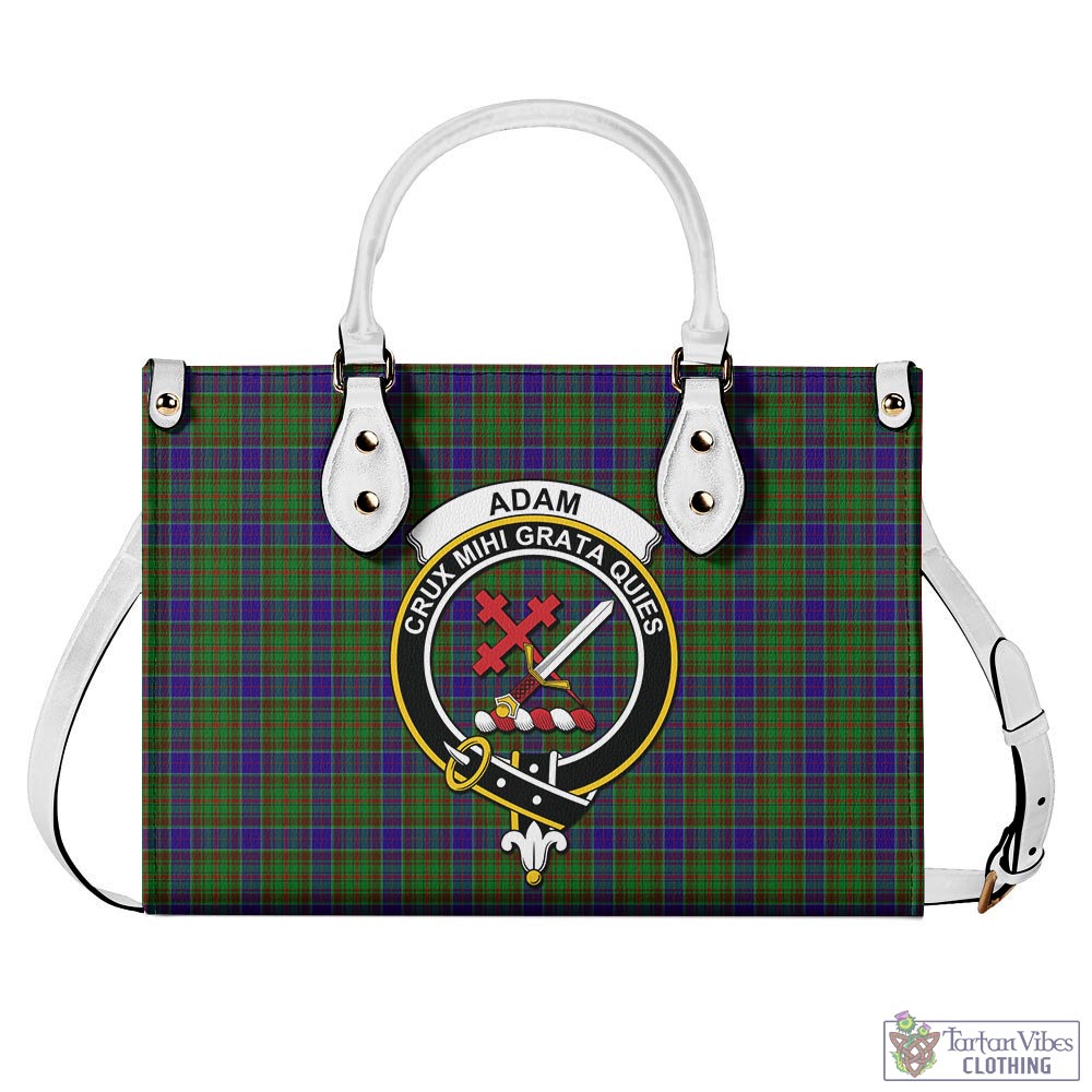 Tartan Vibes Clothing Adam Tartan Luxury Leather Handbags with Family Crest