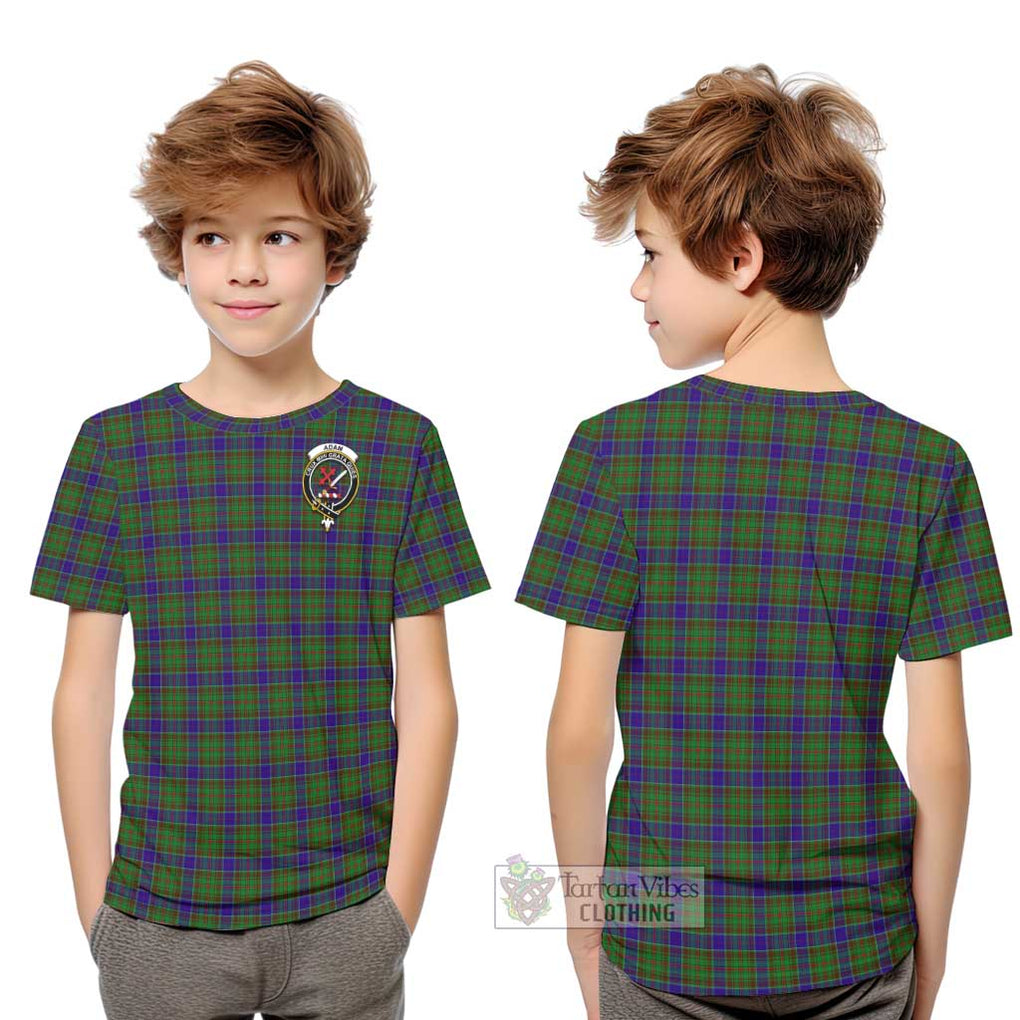 Adam Tartan Kid T-Shirt with Family Crest Youth XL Size14 - Tartanvibesclothing Shop