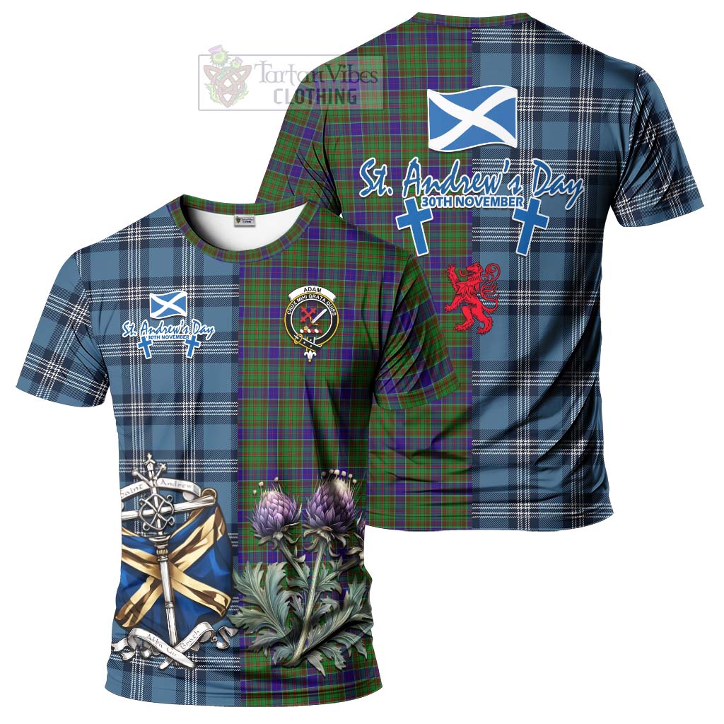 Tartan Vibes Clothing Adam Tartan T-Shirt Happy St. Andrew's Day Half Tartan Style