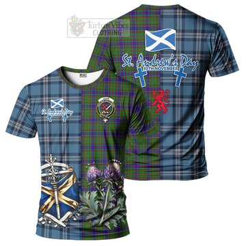 Adam Tartan T-Shirt Happy St. Andrew's Day Half Tartan Style