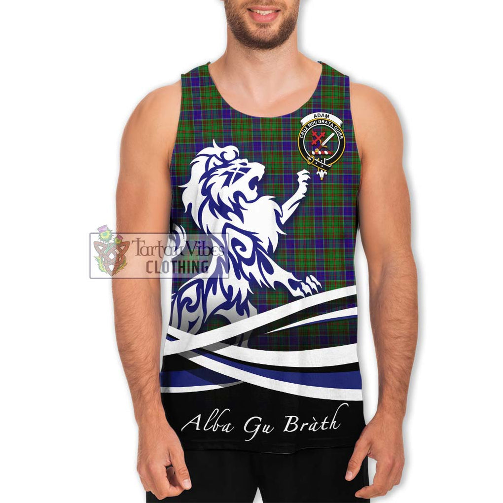 Adam Tartan Men's Tank Top with Alba Gu Brath Regal Lion Emblem Men - Tartanvibesclothing Shop