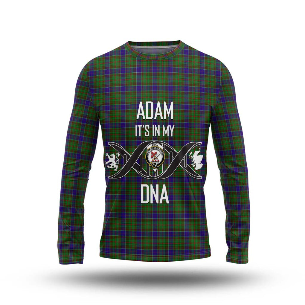 Adam Tartan Long Sleeve T-Shirt with Family Crest DNA In Me Style Unisex - Tartanvibesclothing Shop