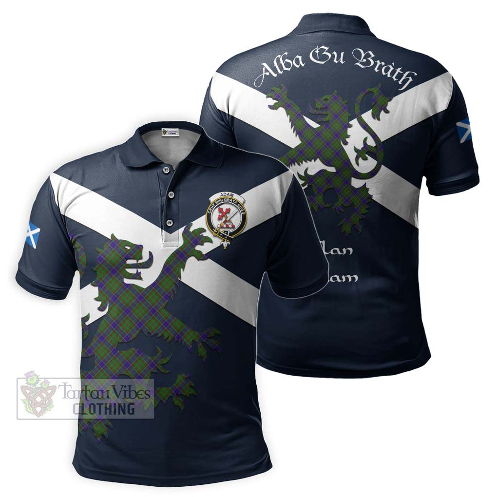 Tartan Vibes Clothing Adam Tartan Lion Rampant Polo Shirt – Proudly Display Your Heritage with Alba Gu Brath and Clan Name