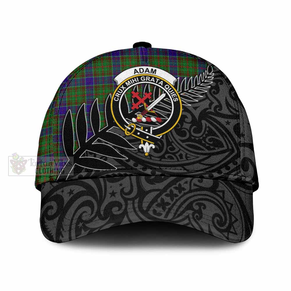 Tartan Vibes Clothing Adam Tartan Classic Cap with New Zealand Silver Fern Half Style