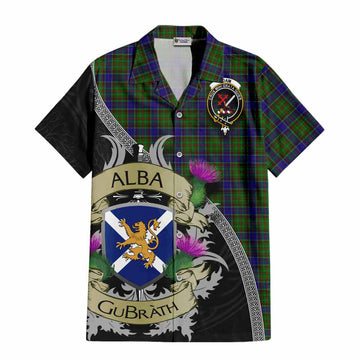 Adam Tartan Family Crest Hawaiian Shirt Lion Rampant Royal Thistle Shield Celtic Inspired Kid - Tartan Vibes Clothing
