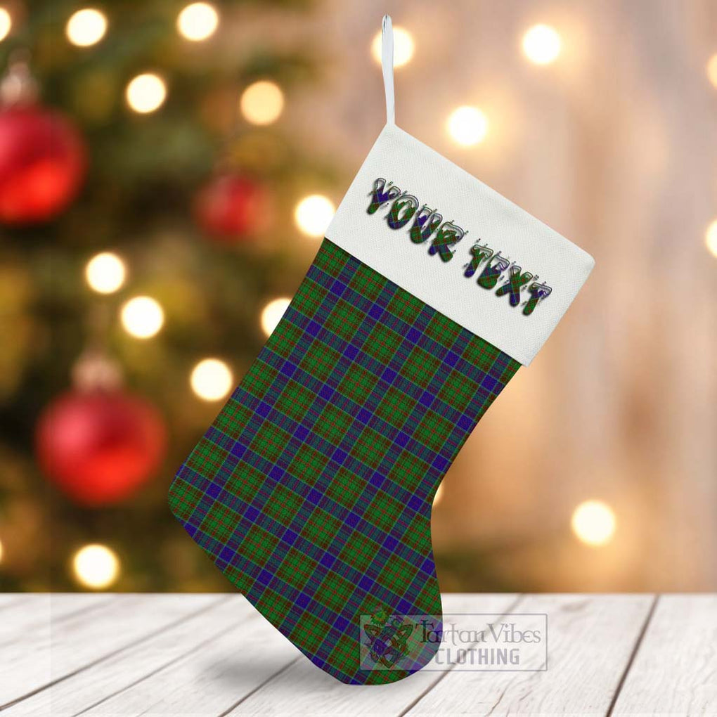 Tartan Vibes Clothing Adam Tartan Christmas Stocking with Personalized Text