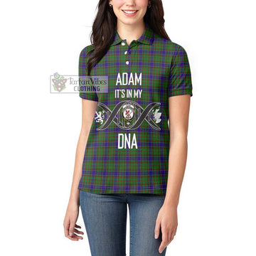 Adam Tartan Women's Polo Shirt with Family Crest DNA In Me Style