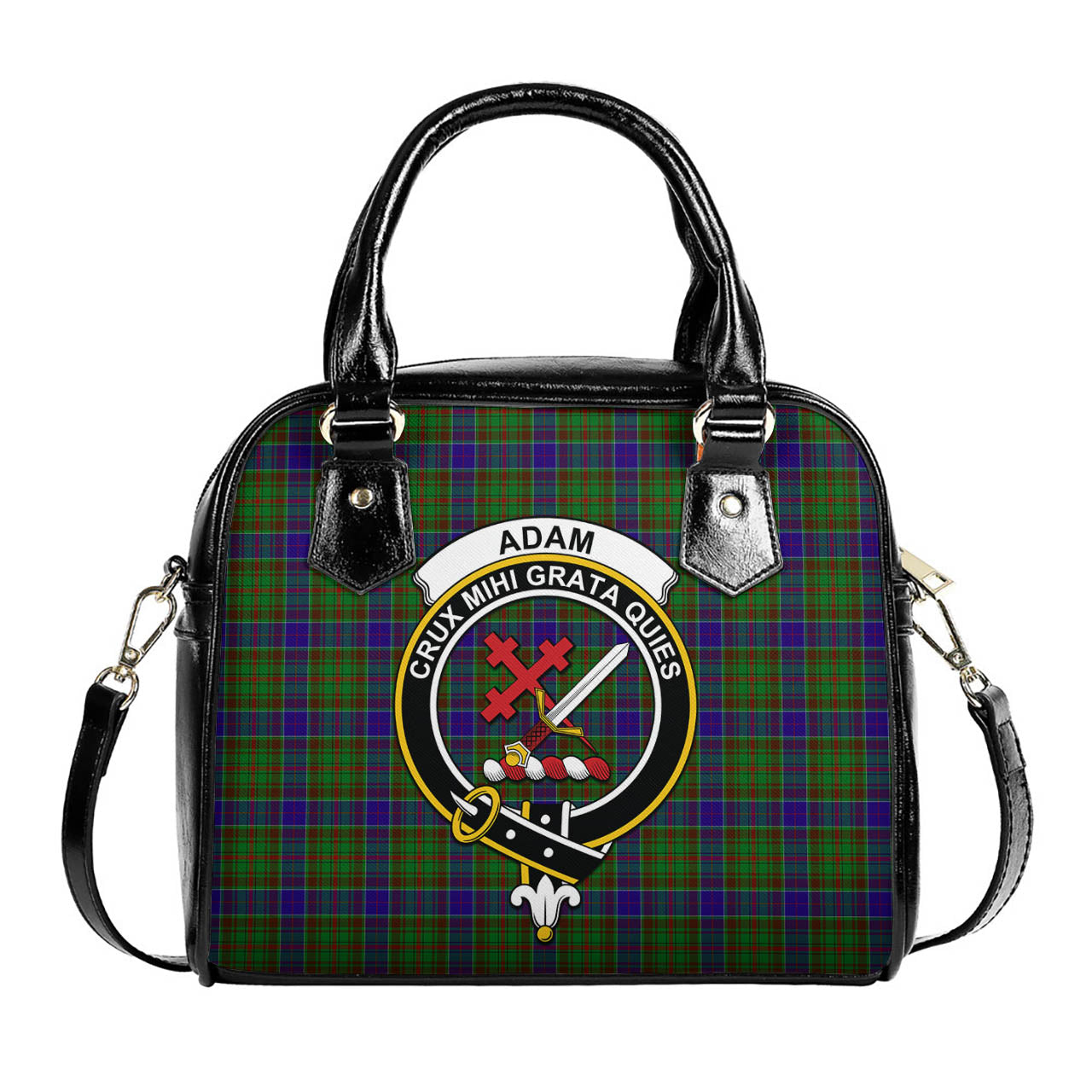 Adam Tartan Shoulder Handbags with Family Crest One Size 6*25*22 cm - Tartanvibesclothing