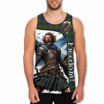 Adam Crest Tartan Men's Tank Top Inspired by the Freedom of Scottish Warrior