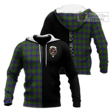 Adam Tartan Knitted Hoodie with Family Crest and Half Of Me Style