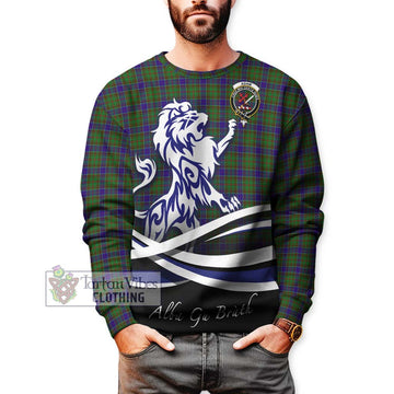 Adam Tartan Sweatshirt with Alba Gu Brath Regal Lion Emblem