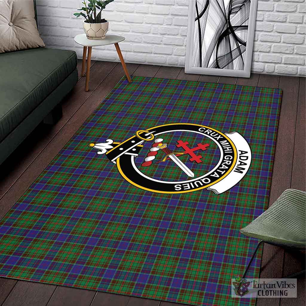 Tartan Vibes Clothing Adam Tartan Area Rug with Family Crest