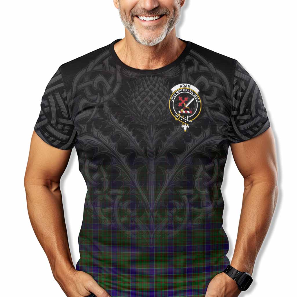 Tartan Vibes Clothing Adam Tartan T-Shirt with Family Crest Celtic Thistle Vibes