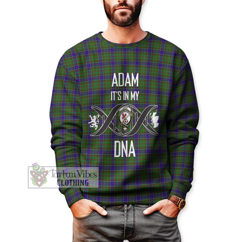 Adam Tartan Sweatshirt with Family Crest DNA In Me Style Unisex - Tartanvibesclothing Shop