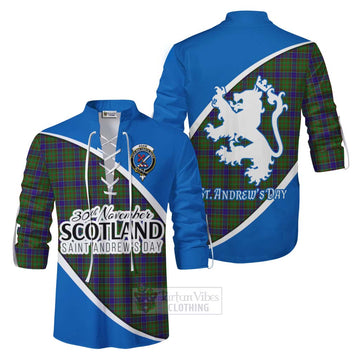 Adam Family Crest Tartan Ghillie Kilt Shirt Celebrate Saint Andrew's Day in Style