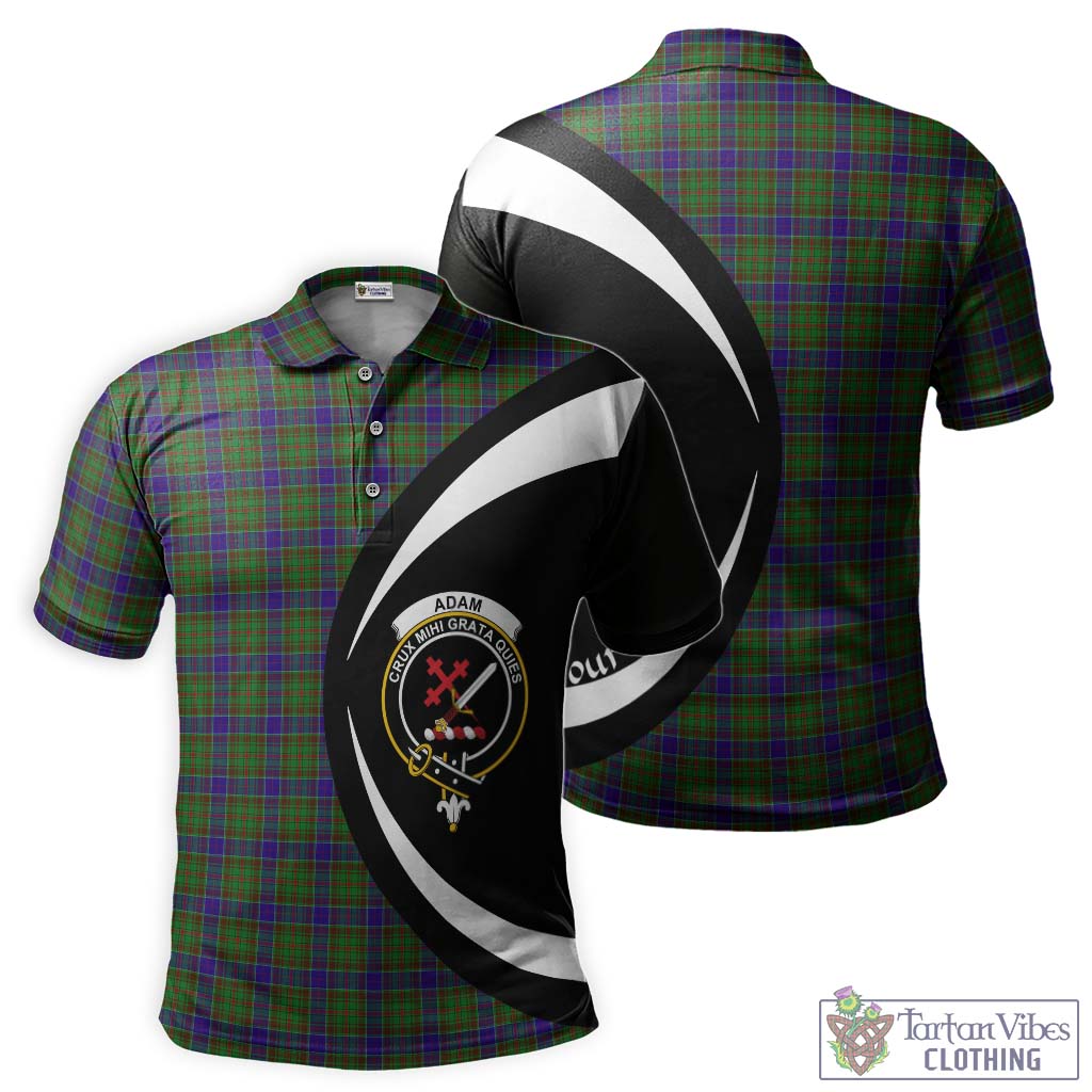 Adam Tartan Men's Polo Shirt with Family Crest Circle Style Kid - Tartan Vibes Clothing