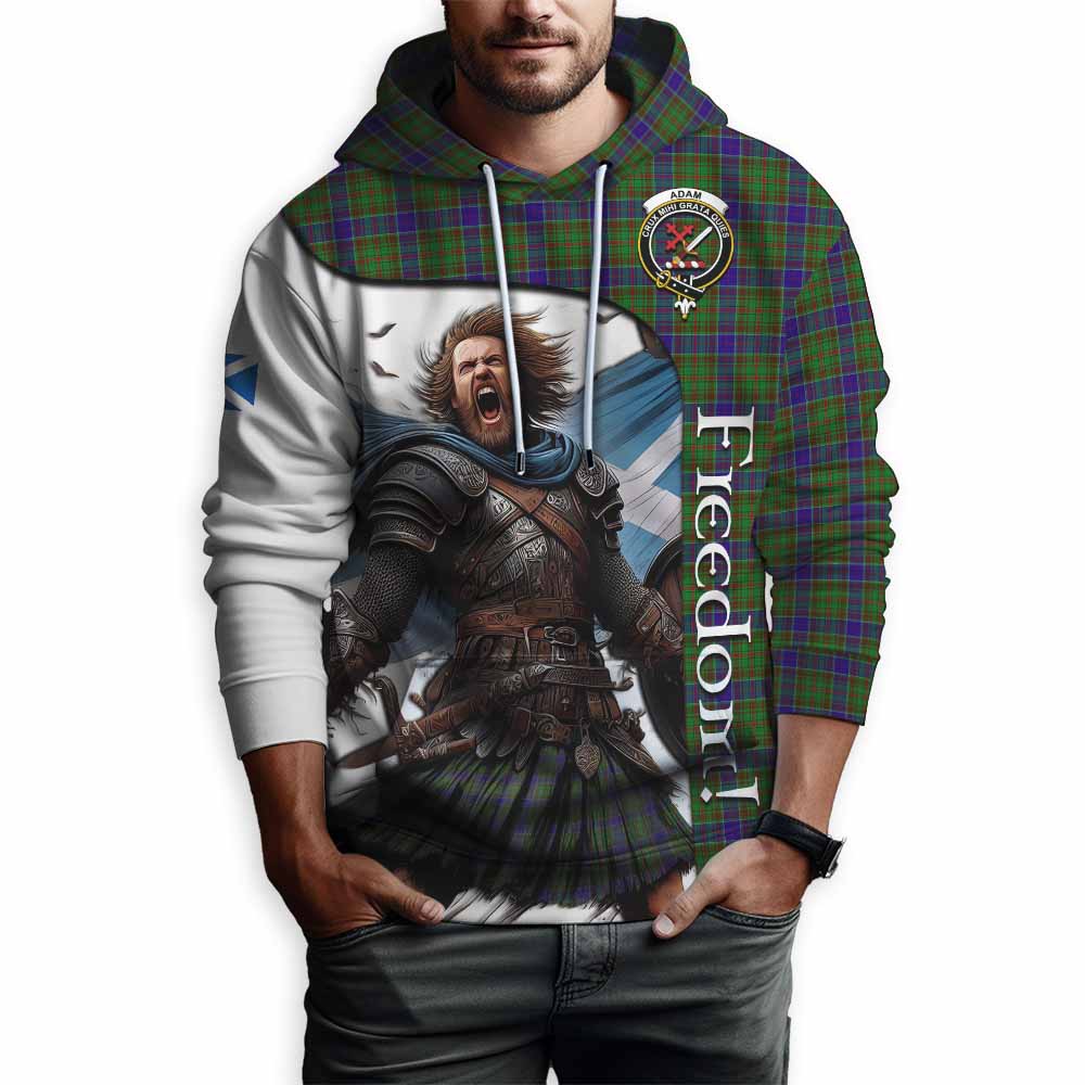 Tartan Vibes Clothing Adam Crest Tartan Hoodie Inspired by the Freedom of Scottish Warrior