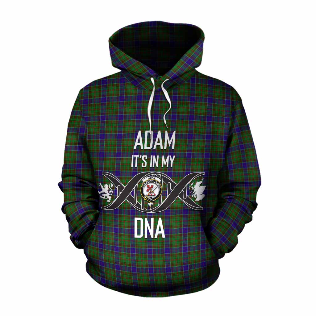 Tartan Vibes Clothing Adam Tartan Cotton Hoodie with Family Crest DNA In Me Style