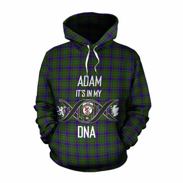 Adam Tartan Cotton Hoodie with Family Crest DNA In Me Style