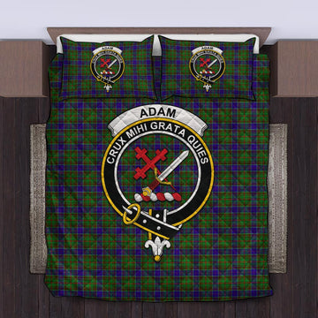Adam Tartan Quilt Bed Set with Family Crest