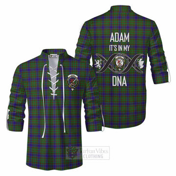 Adam Tartan Ghillie Kilt Shirt with Family Crest DNA In Me Style