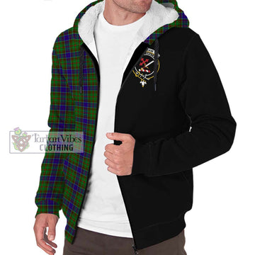 Adam Tartan Sherpa Hoodie with Family Crest and Half Of Me Style