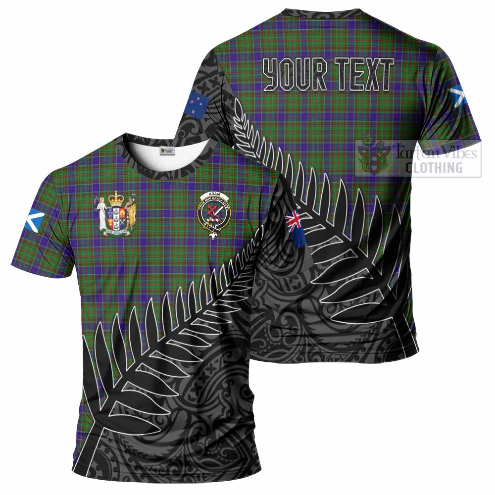 Tartan Vibes Clothing Adam Crest Tartan T-Shirt with New Zealand Silver Fern Half Style