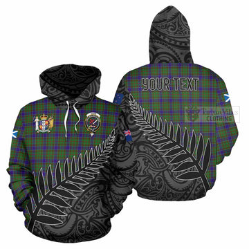 Adam Crest Tartan Hoodie with New Zealand Silver Fern Half Style