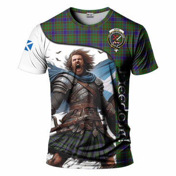 Adam Crest Tartan T-Shirt Inspired by the Freedom of Scottish Warrior