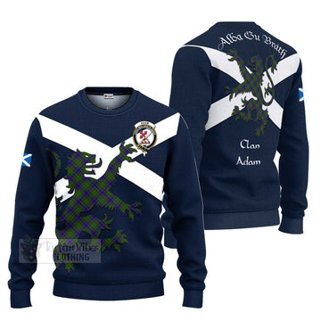 Adam Tartan Lion Rampant Ugly Sweater Proudly Display Your Heritage with Alba Gu Brath and Clan Name