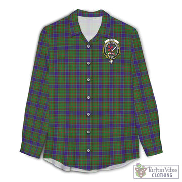 Adam Tartan Women's Casual Shirt with Family Crest