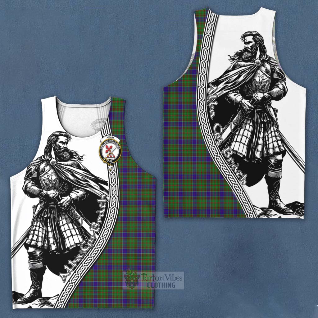 Tartan Vibes Clothing Adam Tartan Clan Crest Men's Tank Top with Highlander Warrior Celtic Style