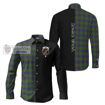 Adam Tartan Long Sleeve Button Shirt with Family Crest and Half Of Me Style