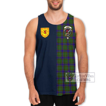 Adam Tartan Men's Tank Top with Scottish Lion Royal Arm Half Style