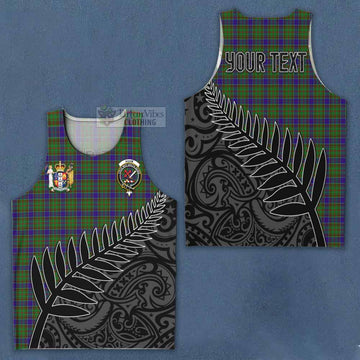 Adam Crest Tartan Men's Tank Top with New Zealand Silver Fern Half Style