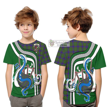 Adam Tartan Kid T-Shirt with Epic Bagpipe Style