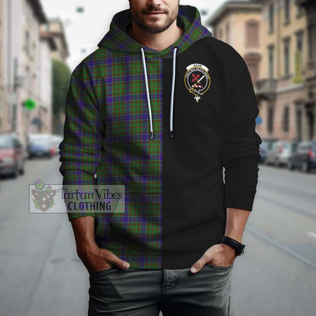 Adam Tartan Hoodie with Family Crest and Half Of Me Style Zip Hoodie - Tartanvibesclothing Shop