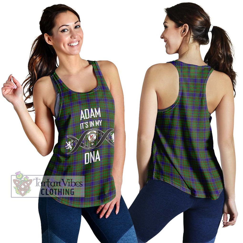 Adam Tartan Women's Racerback Tanks with Family Crest DNA In Me Style 4XL - Tartanvibesclothing Shop