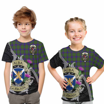 Adam Tartan Family Crest Kid T-Shirt Lion Rampant Royal Thistle Shield Celtic Inspired Youth XL Size14 - Tartan Vibes Clothing