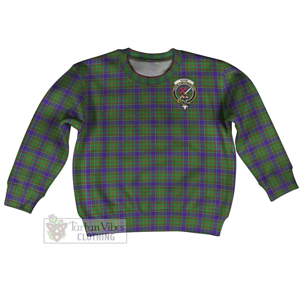 Tartan Vibes Clothing Adam Tartan Kid Ugly Sweater with Family Crest